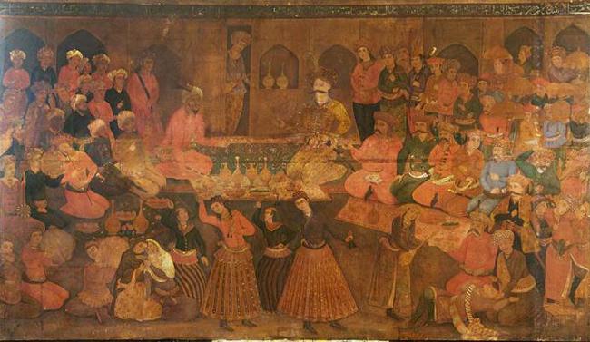 Shah Tahmasp Entertains Abdul Muhammed Khan of the Uzbeks, unknow artist